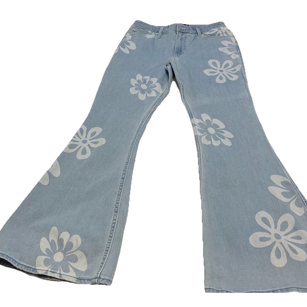 Holster Jeans High Rise Flared With Flower Print  Jeans Size 11